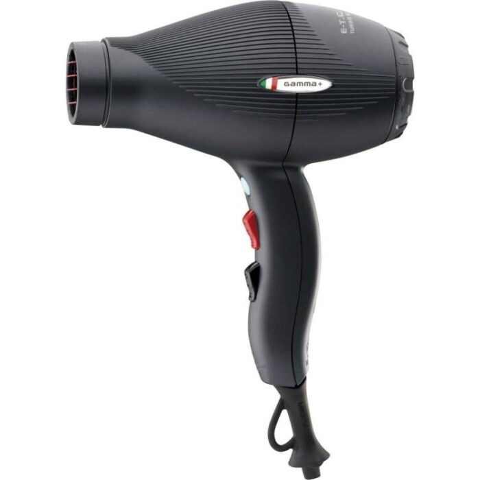Gamma Piú Hajszárító E-T.C. Light PREMIUM  Turbo Compressor Tormalionic Fekete Matt