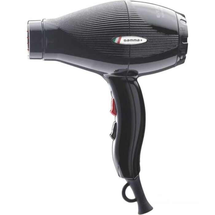 Gamma Piú Hajszárító E-T.C. Light Turbo Compressor Tormalionic  Fekete Fényes