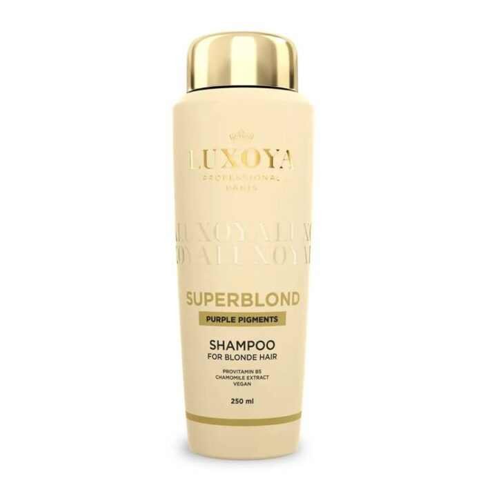 LUXOYA Superblond Sampon Hidratáló sampon semlegesítő pigmentekkel Szőkített, melírozott hajra   250