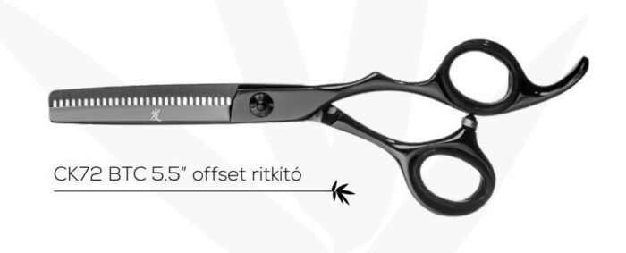 Yasakhi CK 72 BTC 5.5" Black Offset Ritkító Olló