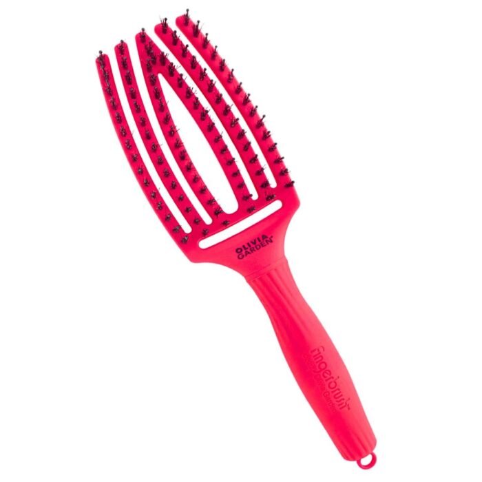 Olivia Garden Hajkefe Fingerbrush Combo M Neon Pink