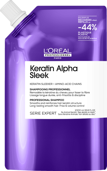 L’Oréal Professionnel Serie Expert Keratin Alpha Sleek Hajsimító Sampon Utántöltő 1000ml