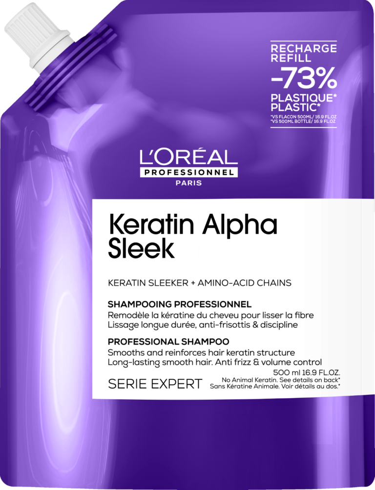 L’Oréal Professionnel Serie Expert Keratin Alpha Sleek Hajsimító Sampon Utántöltő 500ml