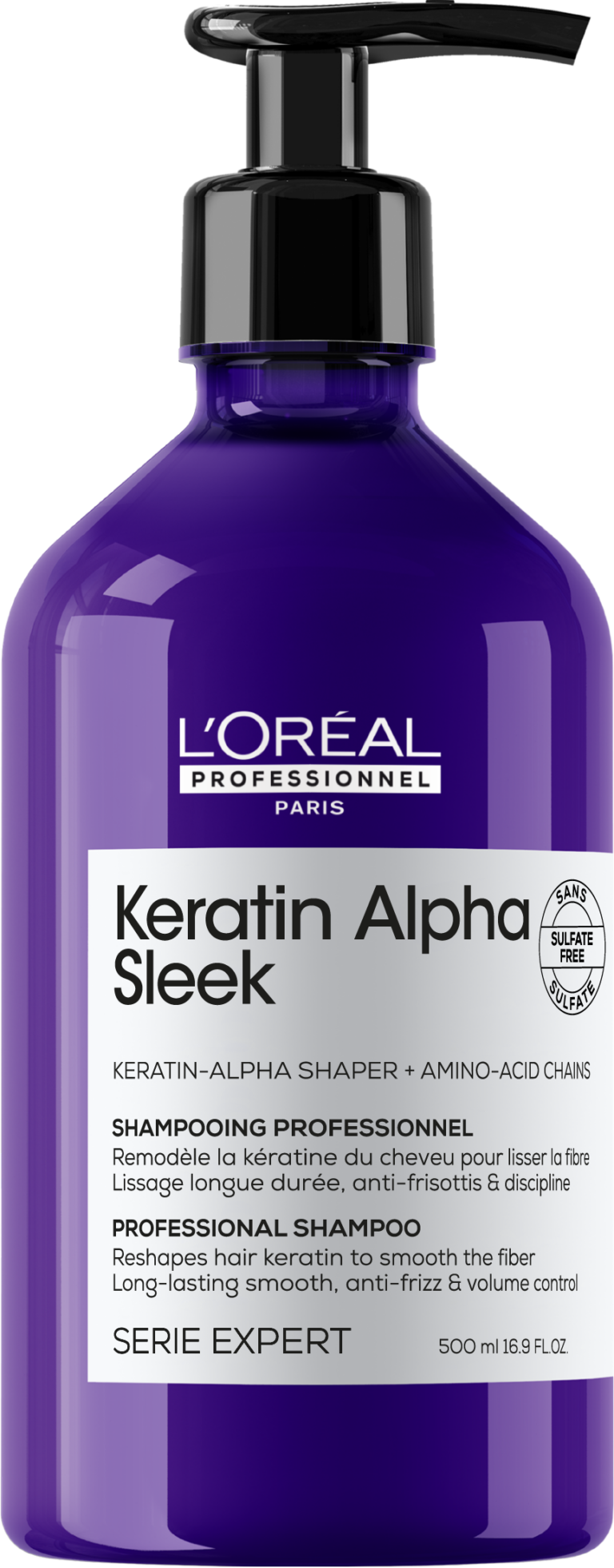 L’Oréal Professionnel Serie Expert Keratin Alpha Sleek Hajsimító Sampon 500ml