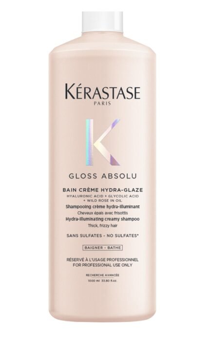 Kérastase Gloss Absolu BAIN CRÉME HYDRA – GLAZE Hidratáló sampon vastag szálú szöszösödő hajra 1000ml