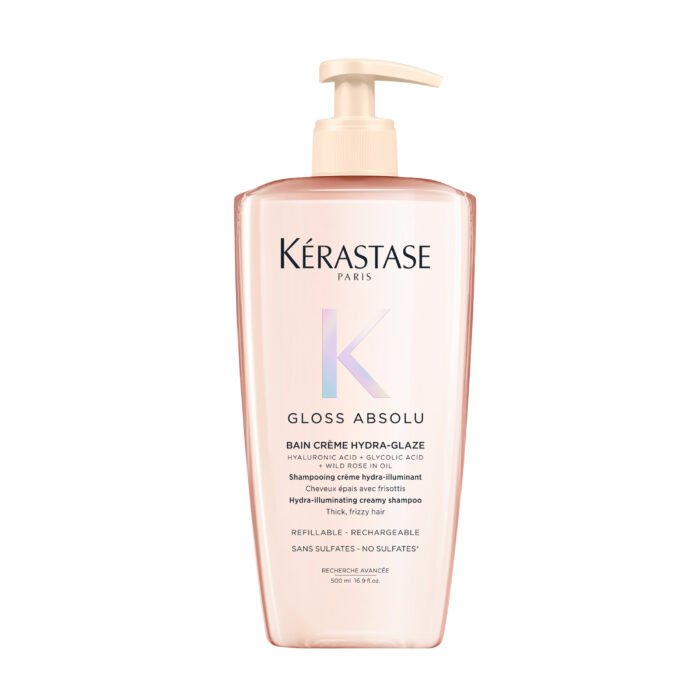 Kérastase Gloss Absolu BAIN CRÉME HYDRA – GLAZE Hidratáló sampon vastag szálú szöszösödő hajra 500ml